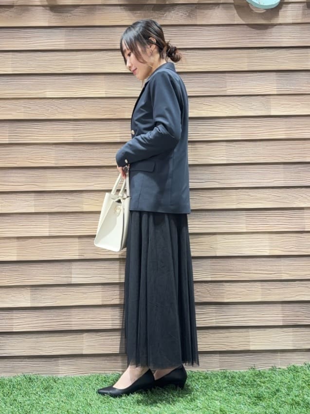 himiさんの「SHOO･LA･RUE｜【セットアップ可/S-LL/洗濯機可】マニッシュに決まる ダブルブレストジャケット」を使ったコーディネート