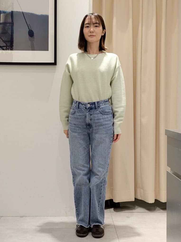 なめさんの「THE SHOP TK｜【S-XLサイズ/選べる6色】どこから見ても美しい ガーターニット/洗濯機OK」を使ったコーディネート