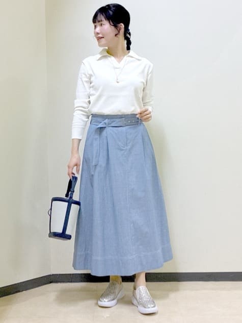  beni_gingerさんの「Reflect｜スキッパーネックニットプルオーバー」を使ったコーディネート