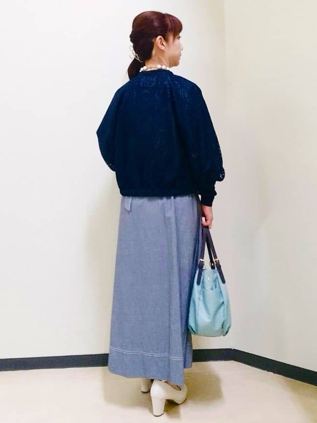 花さんの「Reflect｜ダンガリータックフレアスカート」を使ったコーディネート