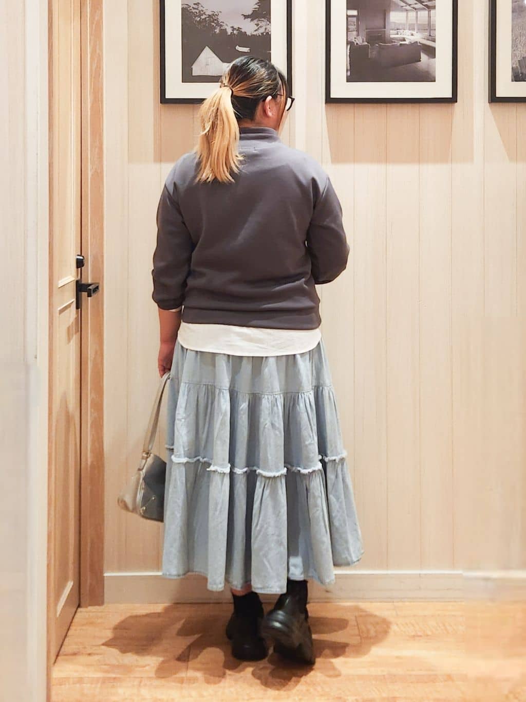 れーやんさんの「SHOO･LA･RUE｜もちさらなめらかタッチ 大人が楽を叶える、パーカ風トップス」を使ったコーディネート