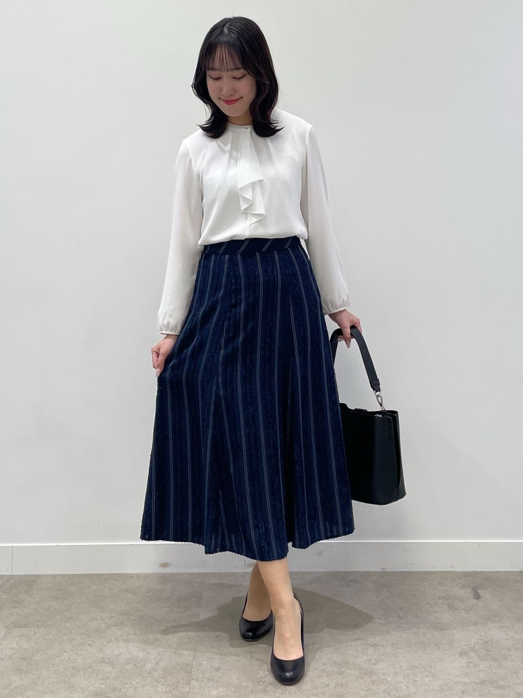 yukariさんの「Reflect｜【UVカット／接触冷感】フロントフリルシフォンブラウス」を使ったコーディネート