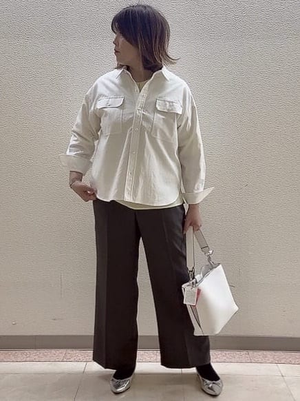 chinatsuさんの「Reflect｜【ウエスト総ゴム】チェック柄イージーワイドパンツ」を使ったコーディネート