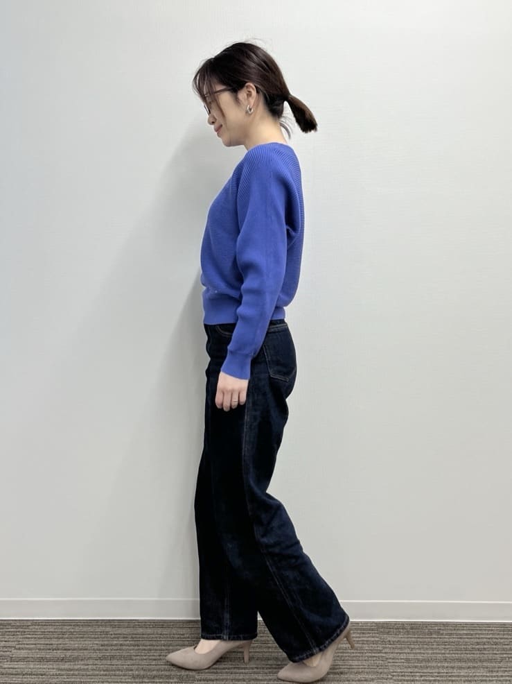 saoriさんの「【洗濯機OK】花粉防止リブドルマンニット」を使ったコーディネート