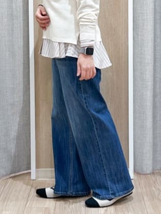 naoさんの「grove｜高評価！【洗濯機OK】ベーシックニット【毛玉軽減】」を使ったコーディネート