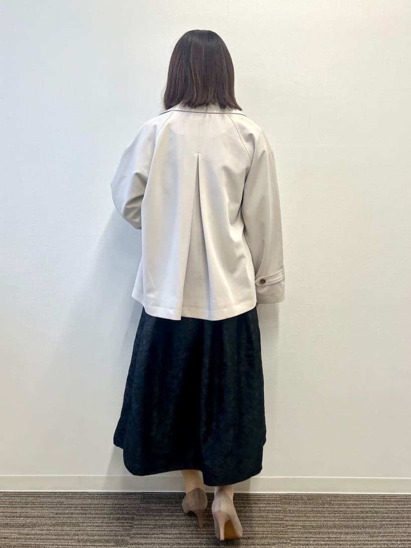 saoriさんの「【撥水／花粉防止／手洗い可】ショートトレンチコート」を使ったコーディネート