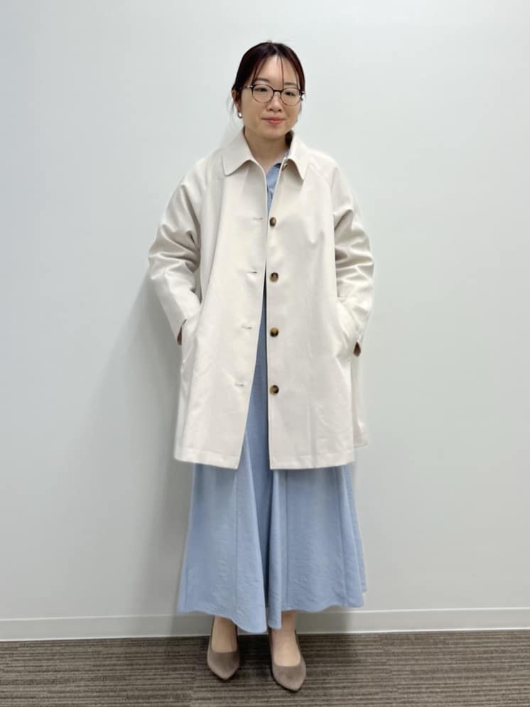saoriさんの「【撥水／花粉防止／手洗い可】ステンカラーコート」を使ったコーディネート