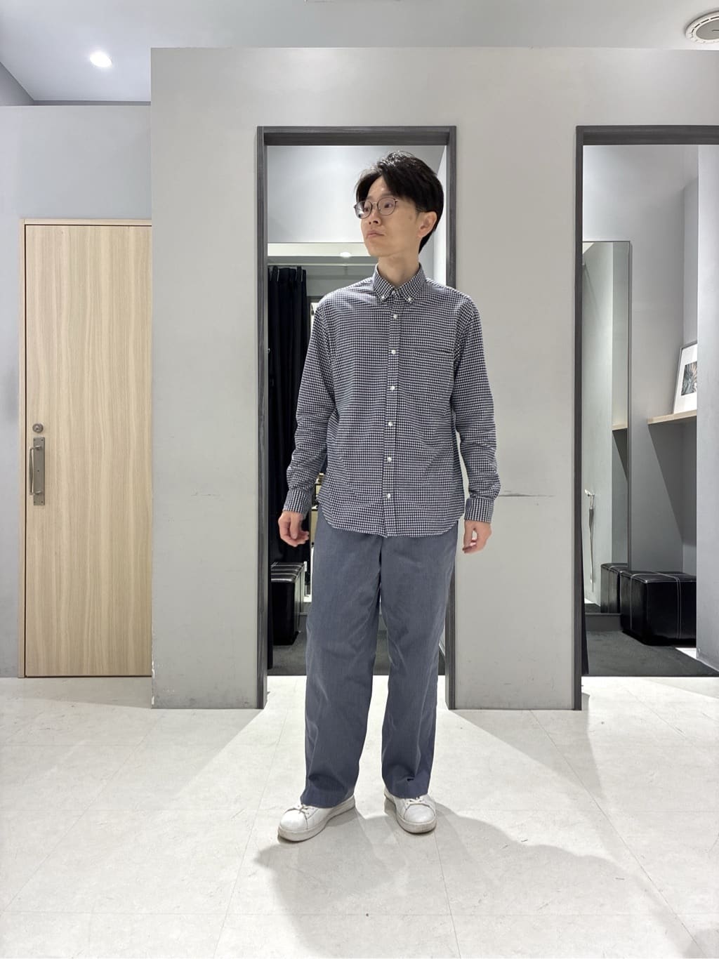 わいずみさんの「TAKEO KIKUCHI｜モックネック 鹿の子 ニット プルオーバー」を使ったコーディネート