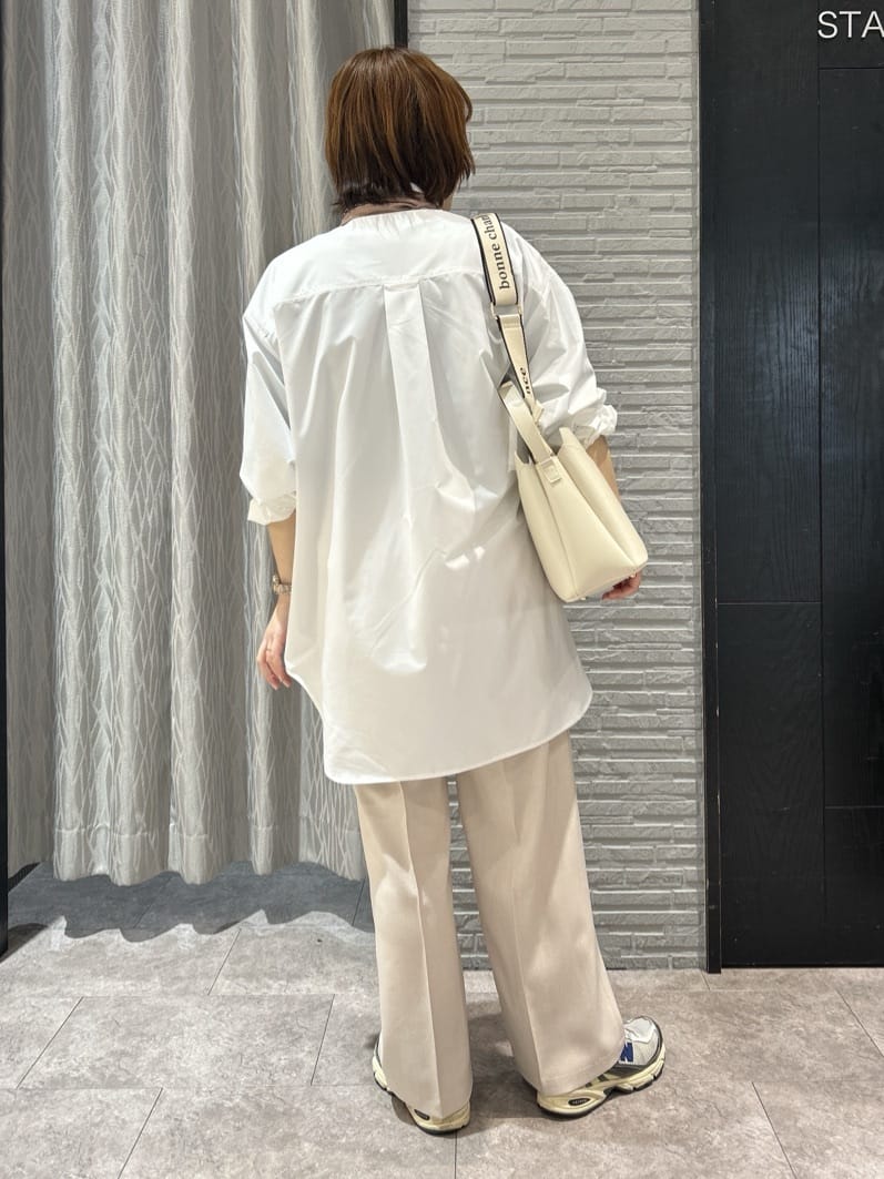 ga_riさんの「THE SHOP TK｜ゆったりシルエットで体型カバー ロングシャツ」を使ったコーディネート