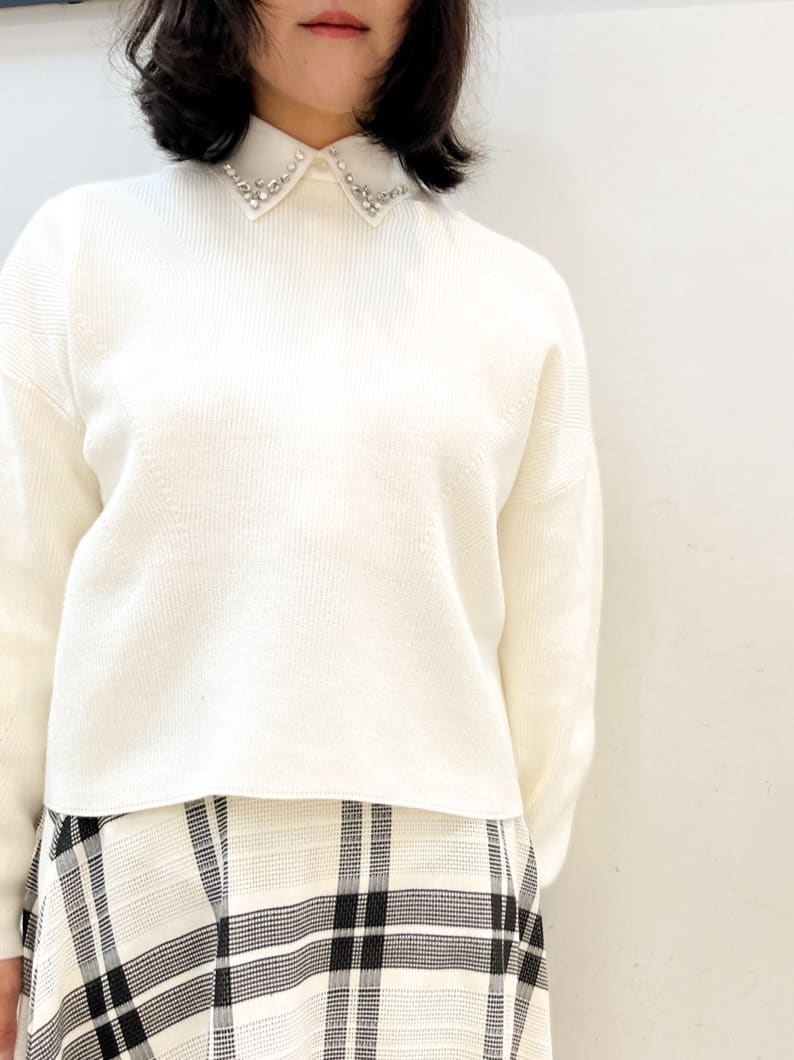 YOさんの「grove｜毎日着たくなる、もちもち畦編みニット」を使ったコーディネート