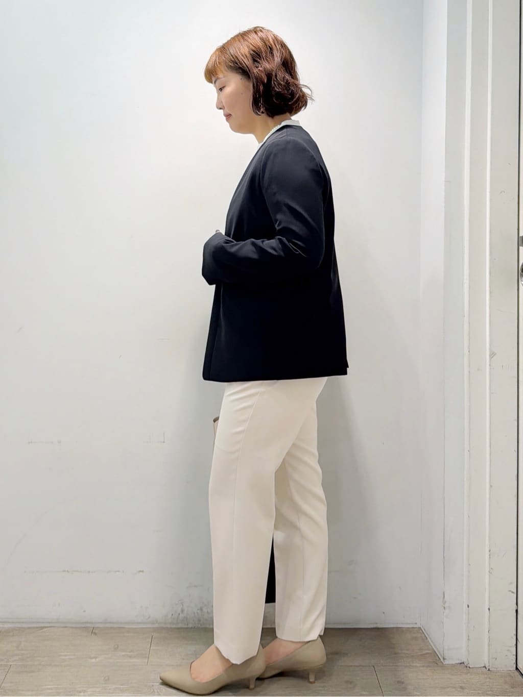 sumicaさんの「OPAQUE.CLIP｜《通勤／セットアップ対応》 Vネックジャケット／ダブルクロス【洗濯機OK】」を使ったコーディネート