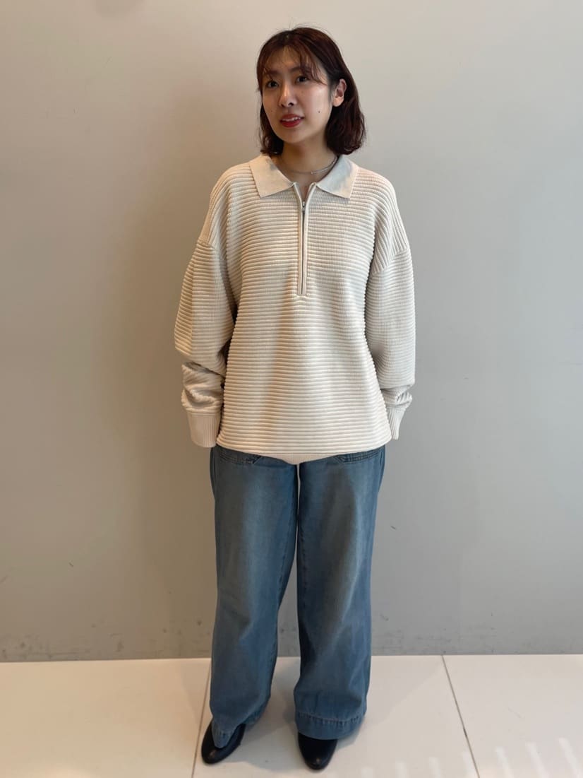 abeさんの「tk.TAKEO KIKUCHI｜ハーフジップニットポロシャツ」を使ったコーディネート