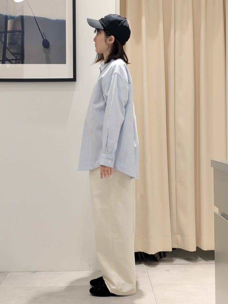 なめさんの「THE SHOP TK｜【POLO BCS 別注】ストライプOXシャツ」を使ったコーディネート