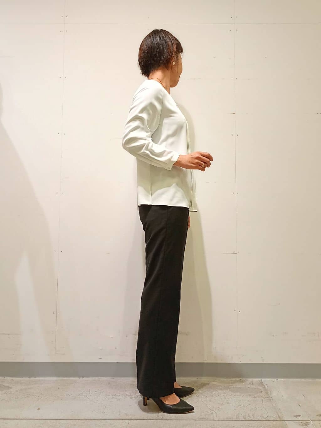 Kさんの「INDIVI｜【ウール混／スーツ】ストレートパンツ」を使ったコーディネート