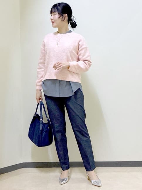  beni_gingerさんの「Reflect｜【高身長さんに嬉しい長め丈追加！／私のパンツ／すっきり見え◎】テーパードパンツ」を使ったコーディネート