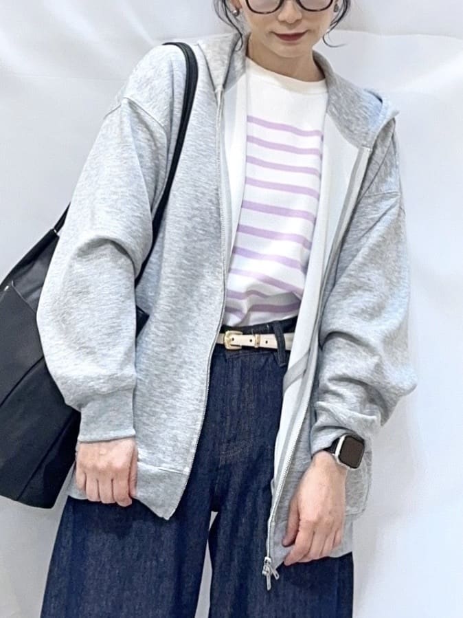 𝐇𝐢𝐫𝐨𝐦𝐢さんの「SHOO･LA･RUE｜楽にきちんと見られたい　大人カジュアルボーダーニット」を使ったコーディネート
