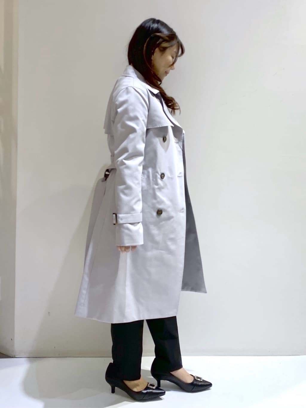 ちぃさんの「OPAQUE.CLIP｜撥水トレンチコート【洗濯機OK／花粉対応】《XS～3L》」を使ったコーディネート
