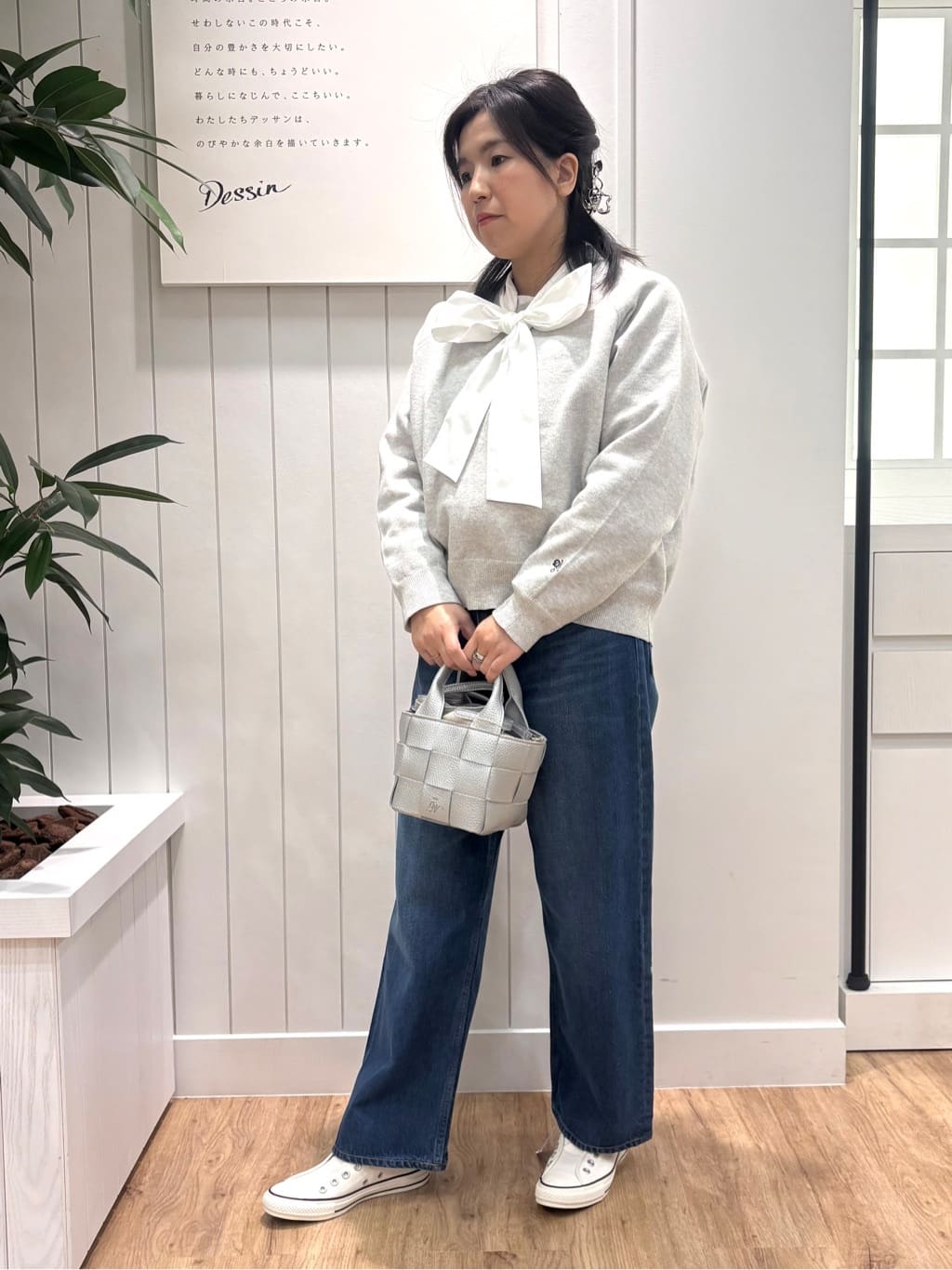 tomokoさんの「Dessin｜【洗える】スウェットライクニット」を使ったコーディネート