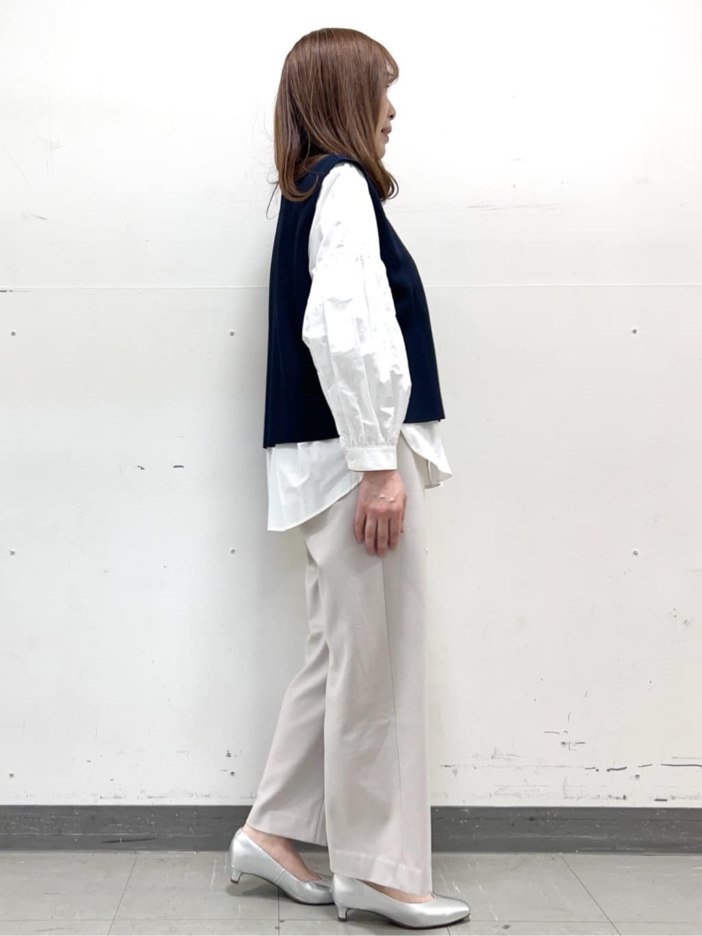 yuさんの「Reflect｜【レイヤードにおすすめ◎】バンドカラーボリュームスリーブシャツ」を使ったコーディネート