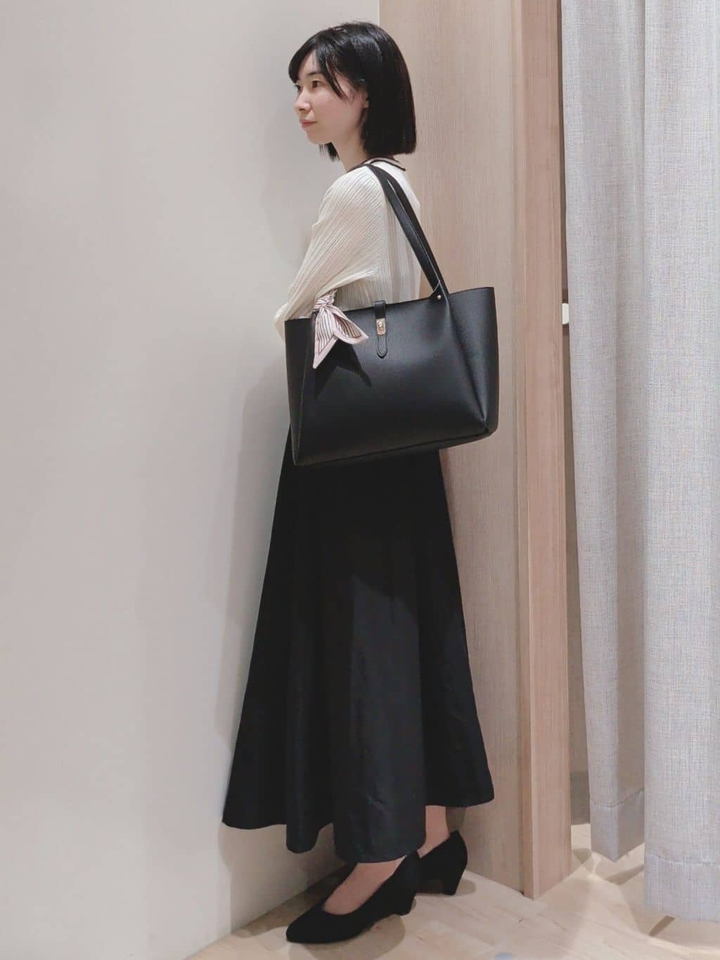 Yuiさんの「grove｜一枚で装いが整う　マルチボーダーアソートドッキングワンピース」を使ったコーディネート