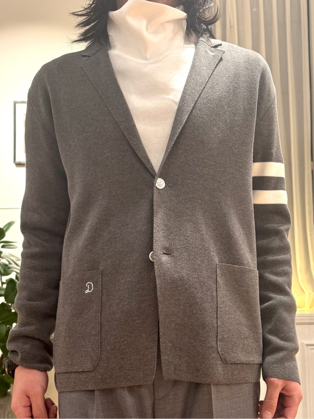 kawarataniさんの「DRESSTERIOR｜【ウォッシャブル】スプリング ニットジャケット」を使ったコーディネート