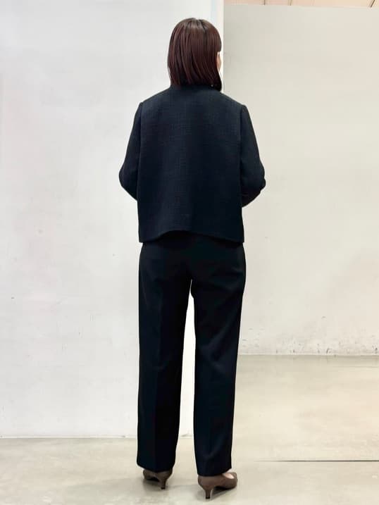 fujiさんの「THE SHOP TK｜【通勤・セレモニー】ツイードノーカラージャケット」を使ったコーディネート