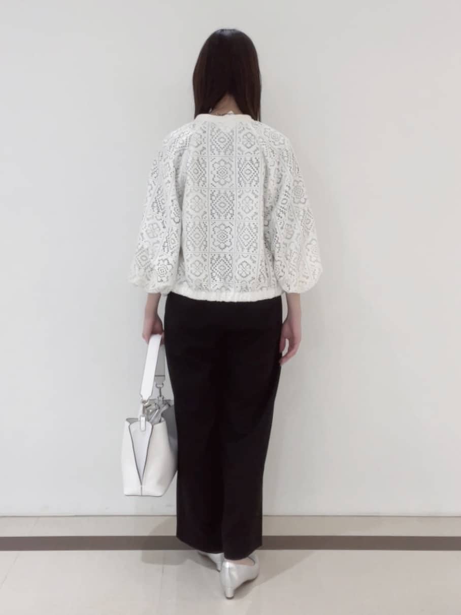 yukaさんの「Reflect｜【セットアップ可】ジップアップレースショートブルゾン」を使ったコーディネート