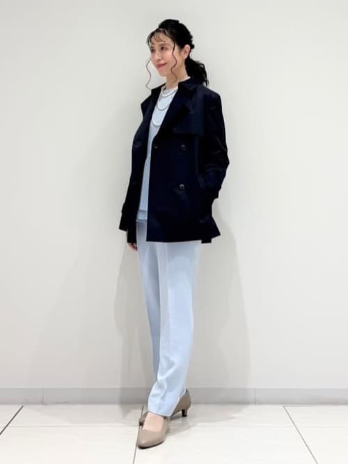 kayoさんの「INDIVI｜【花粉付着防止／撥水／UVケア】名品トレンチコート」を使ったコーディネート