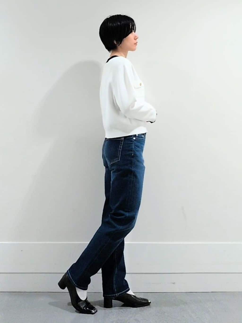 ミズタさんの「UNTITLED｜【古畑星夏さん着用/人気デニム】MAKE&times;DENIMスリムストレート」を使ったコーディネート