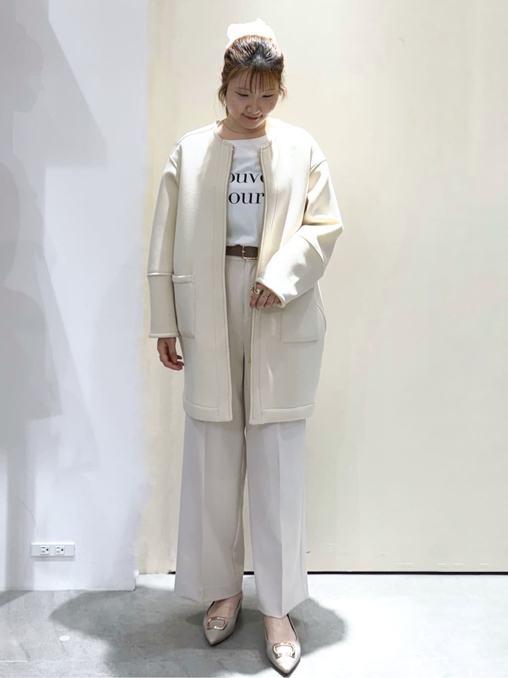 sayaさんの「OPAQUE.CLIP｜リバーシブル配色ノーカラーコート【洗濯機OK】」を使ったコーディネート