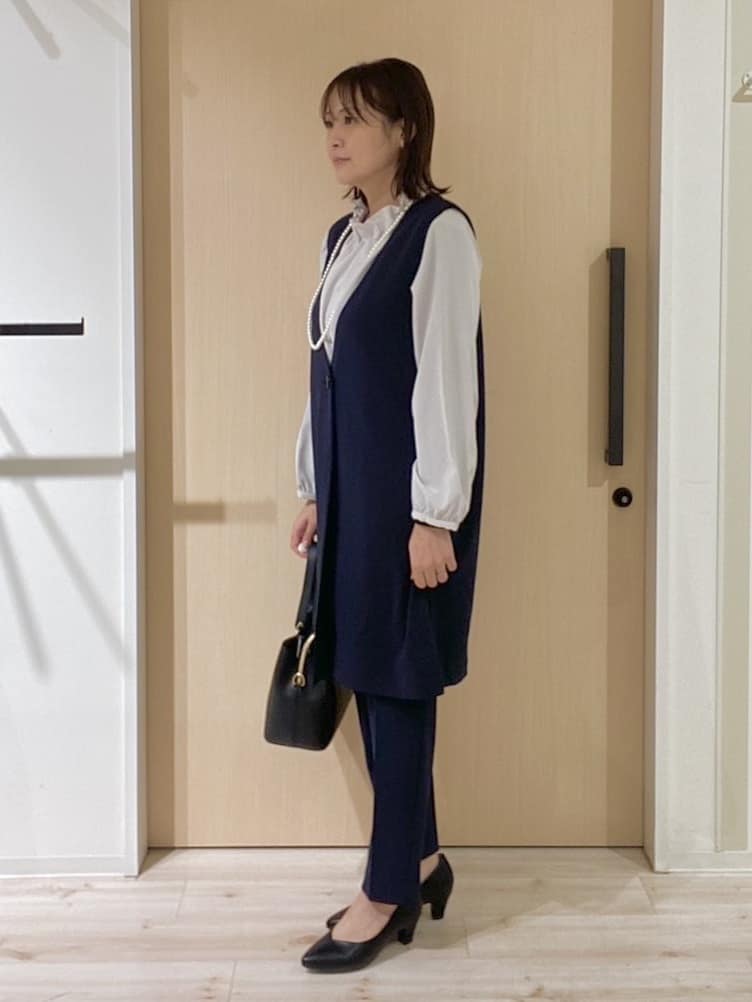 funafunaさんの「SHOO･LA･RUE｜【洗濯機可】上品で華やか スタンドフリルブラウス」を使ったコーディネート