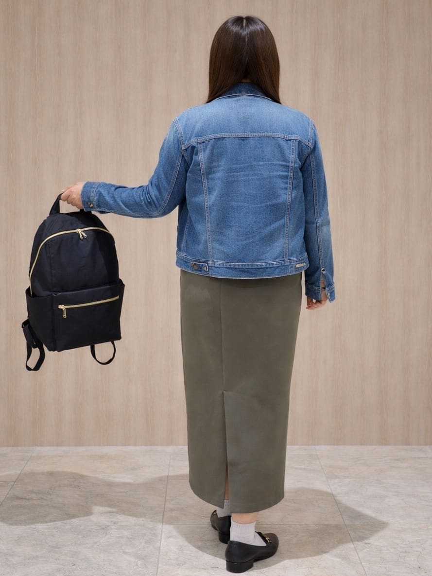 MH☆さんの「grove｜着心地軽やか、動きやすいストレッチデニムジャケット」を使ったコーディネート