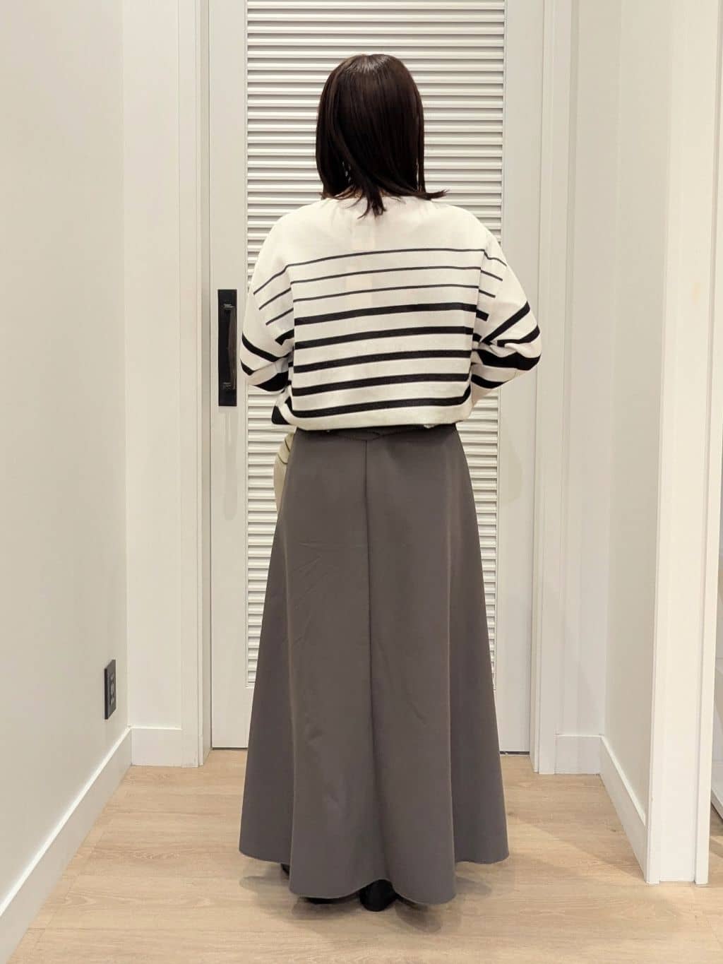 enさんの「Dessin｜レザー調スクエアトゥ  フラットパンプス」を使ったコーディネート