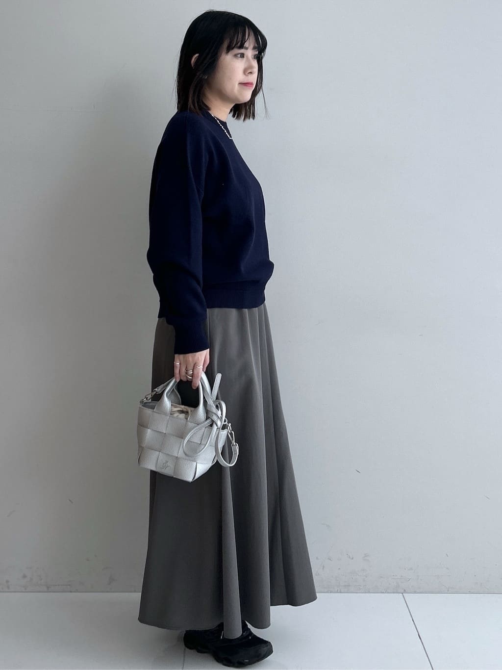 Hirokaさんの「Dessin｜【ウエストゴム/洗える】フィブリルソフトAラインスカート」を使ったコーディネート
