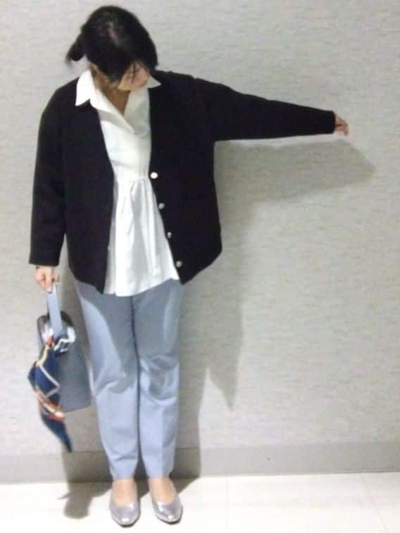 sakoさんの「Reflect｜【着回し力◎】ジャケット風ニットカーディガン」を使ったコーディネート