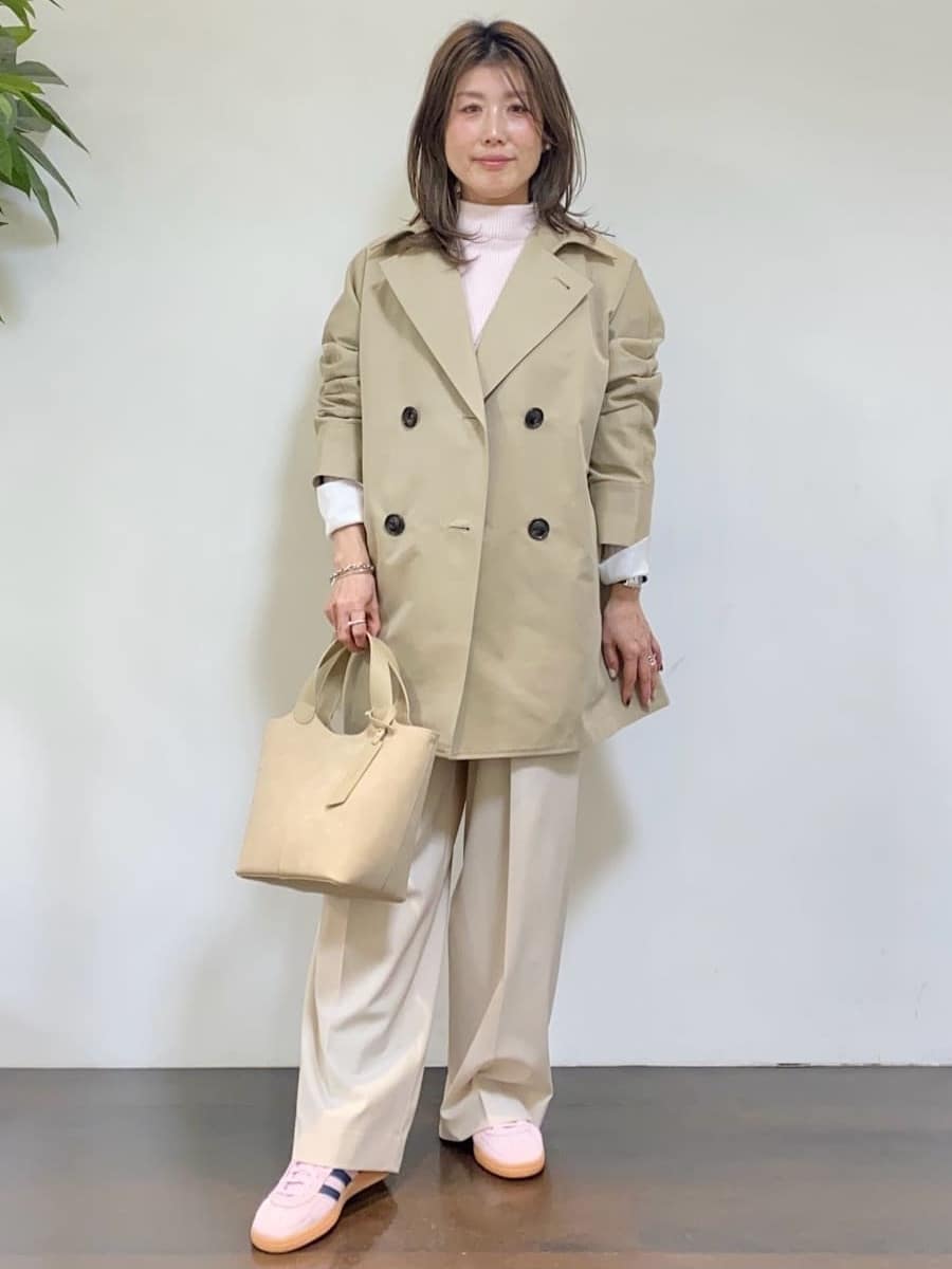 tomoさんの「UNTITLED｜【洗える】スポンディッシュ ボトルネックニット」を使ったコーディネート