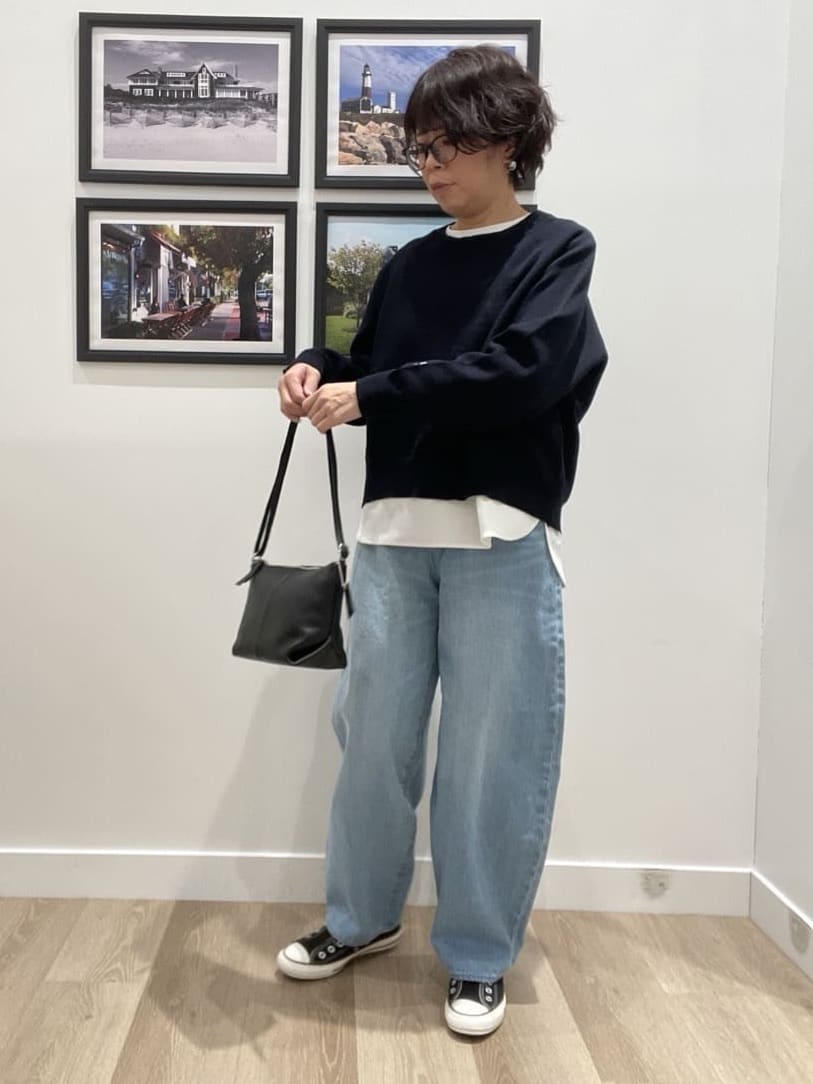 Naoさんの「Dessin｜【洗える】スウェットライクニット」を使ったコーディネート