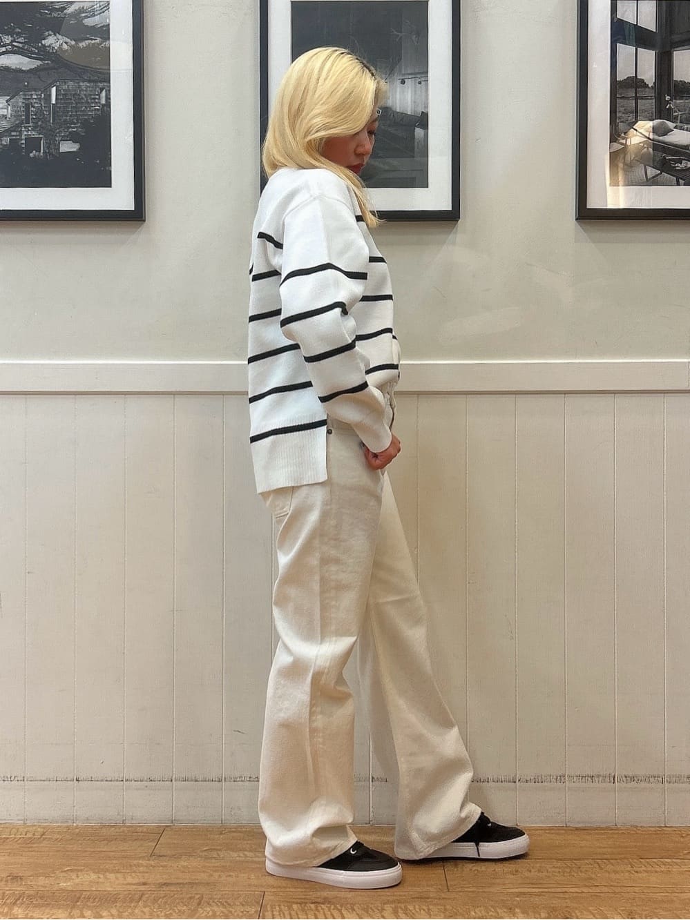 あんこさんの「SHOO･LA･RUE｜【SHOO・LA・RUE DENIM/SS-LL】程よい厚みの ストレートデニムパンツ（10.5オン」を使ったコーディネート