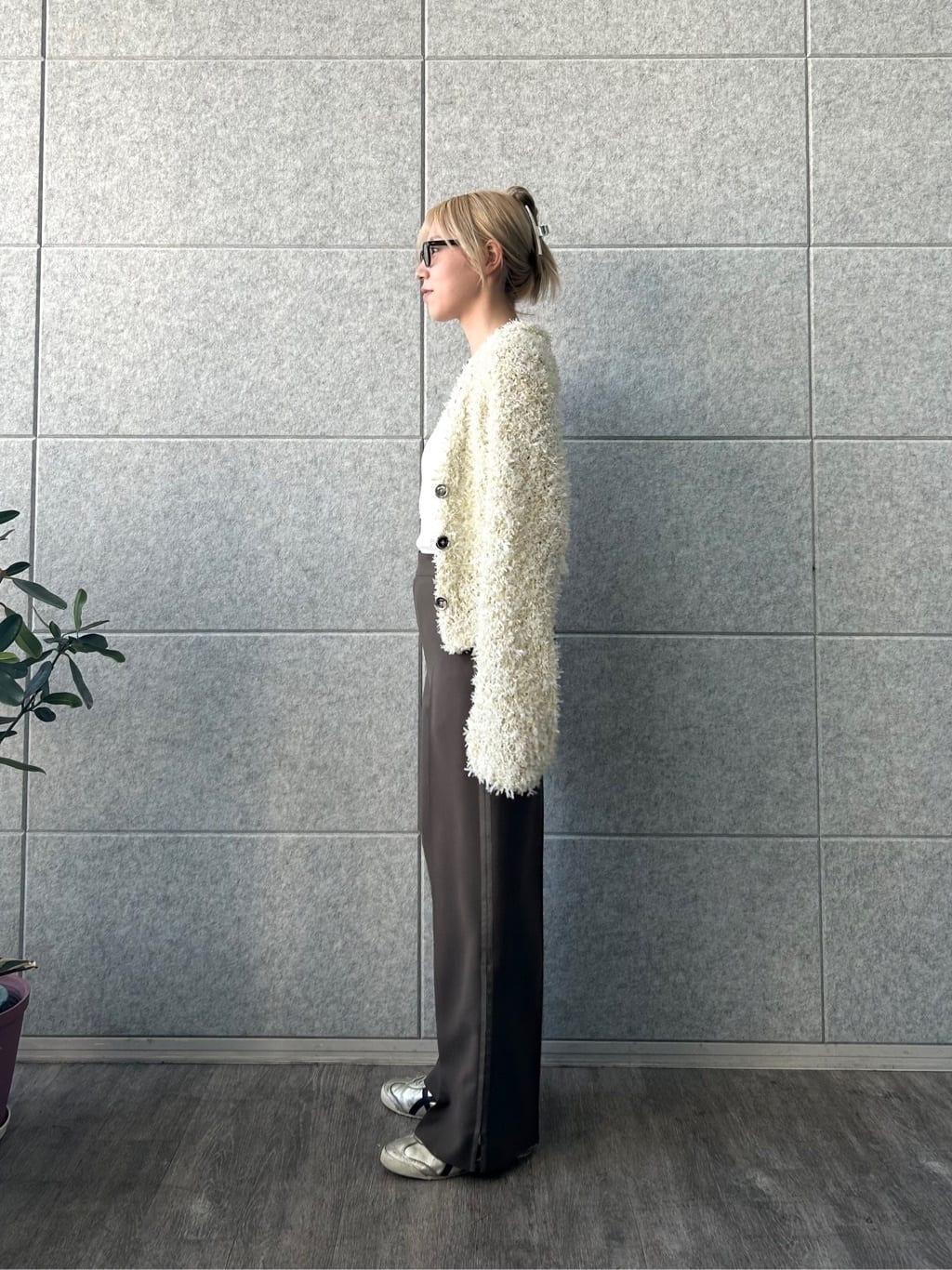 honoka Aさんの「CODE A｜fancy yarn cardigan」を使ったコーディネート