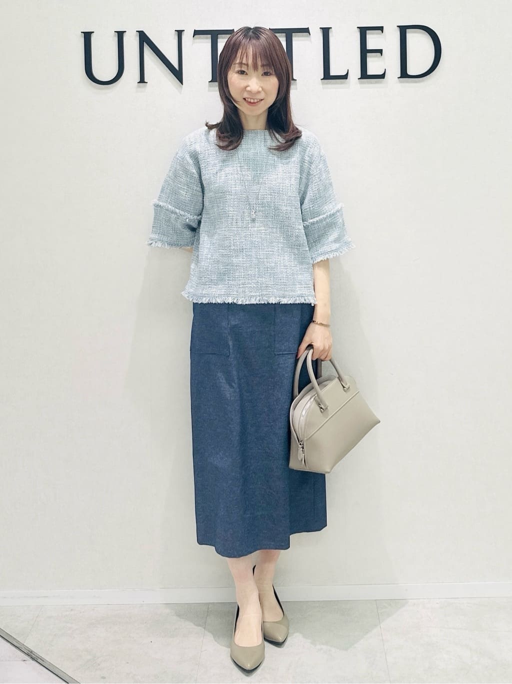 Miwaさんの「UNTITLED｜【定番人気/はっ水/洗える】タスランショートトレンチコート」を使ったコーディネート