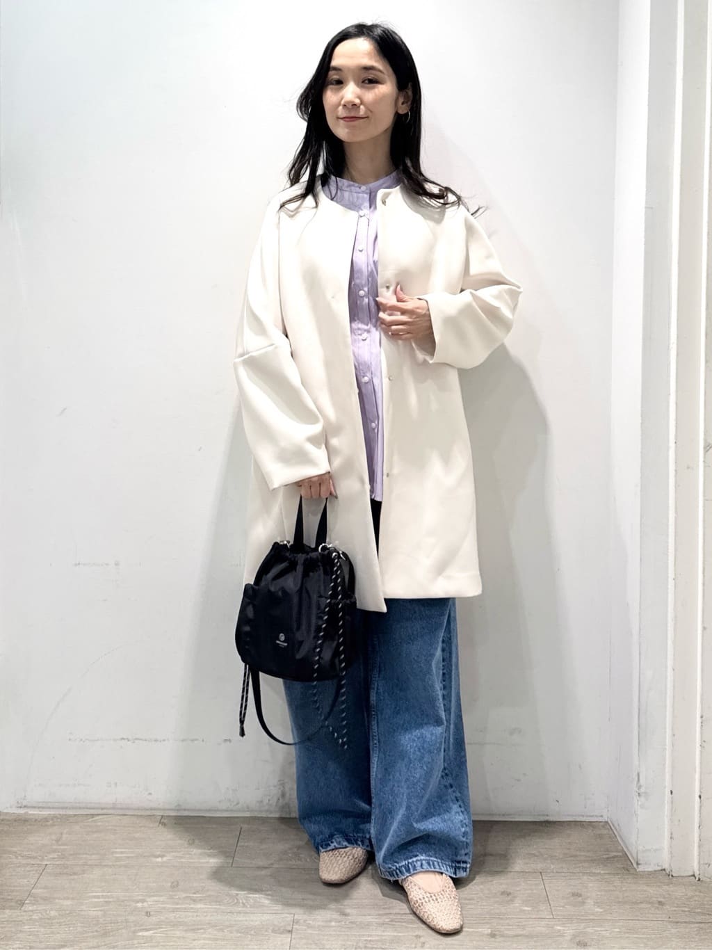 yuicciさんの「OPAQUE.CLIP｜フォルムスリーブミドルコート【洗濯機OK】」を使ったコーディネート