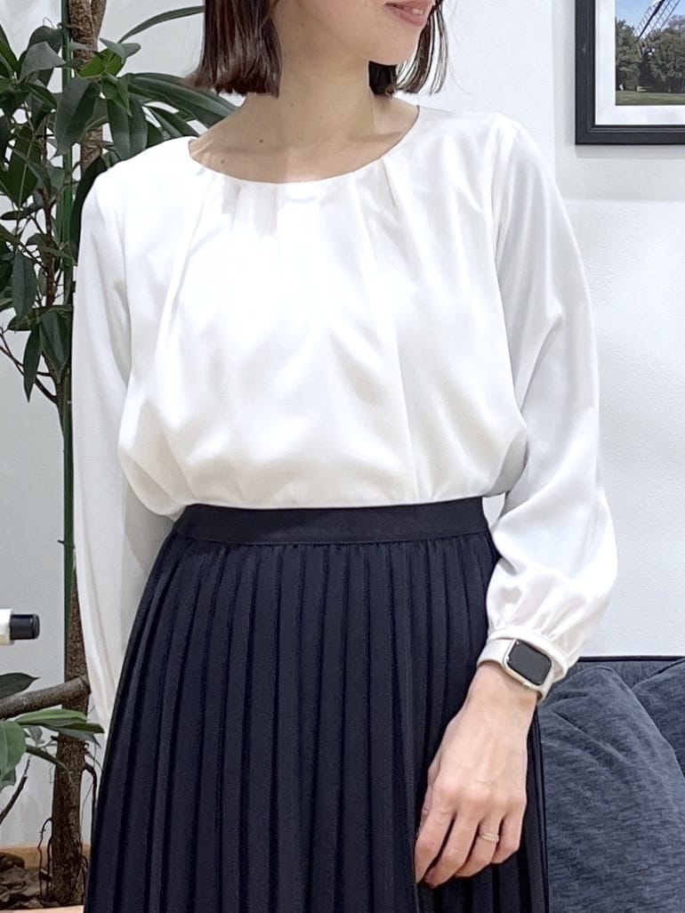 canaさんの「Dessin｜【洗える】ジョーゼットブラウス」を使ったコーディネート
