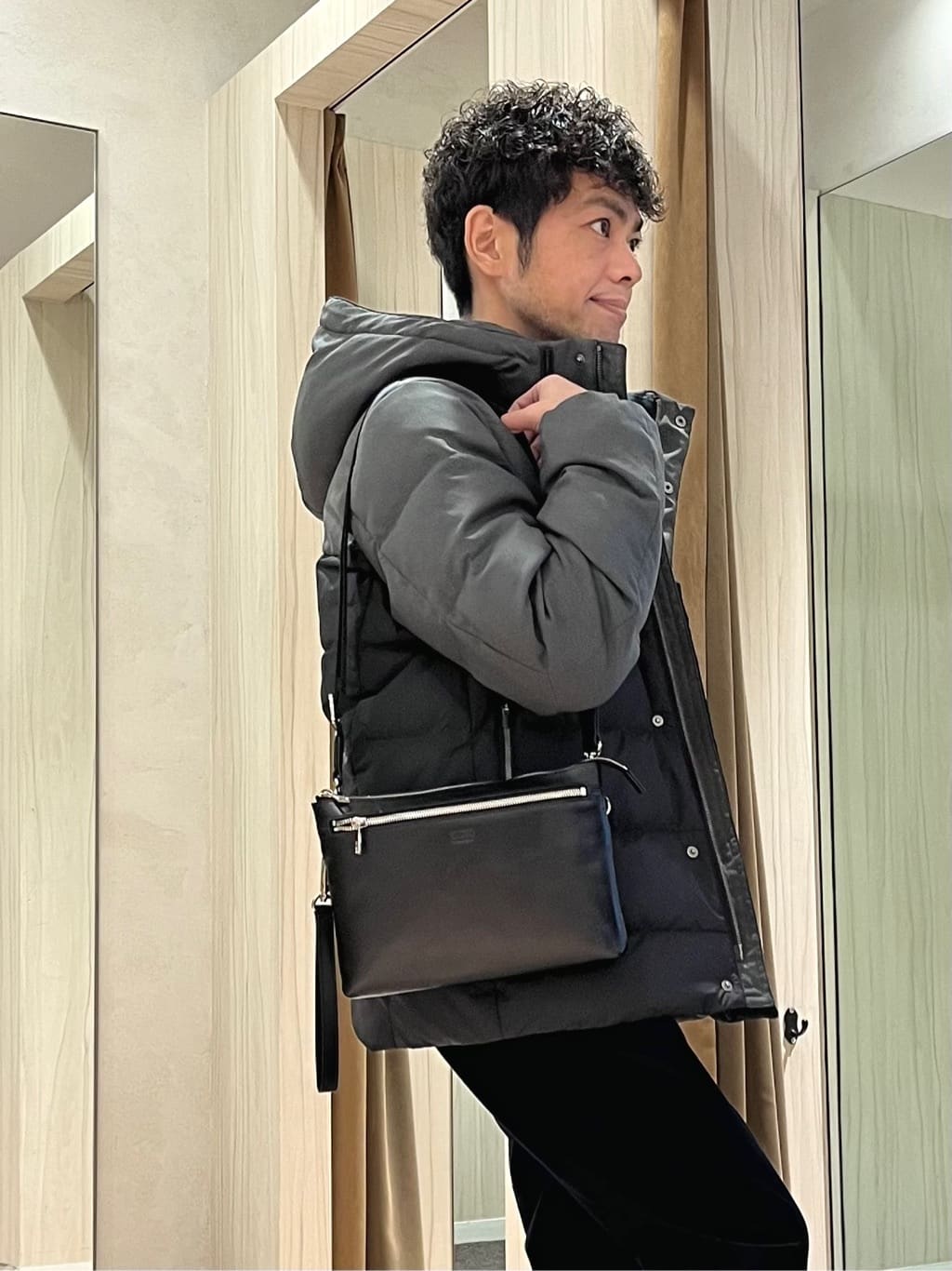 URAさんの「TAKEO KIKUCHI｜カラーコンビ ダウンブルゾン」を使ったコーディネート