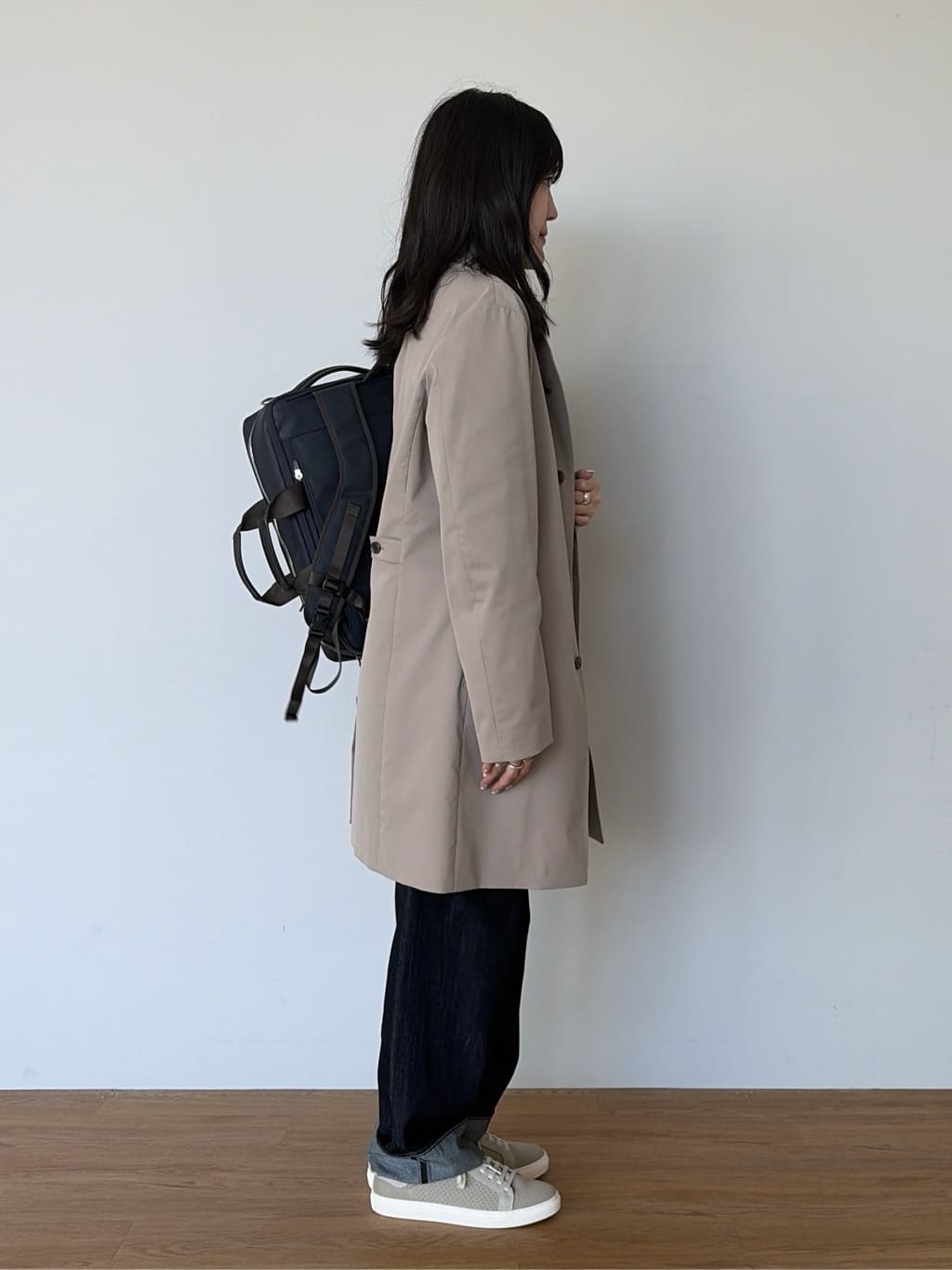 Akutagawaさんの「TAKEO KIKUCHI｜撥水ツイル スタンドカラー コート」を使ったコーディネート