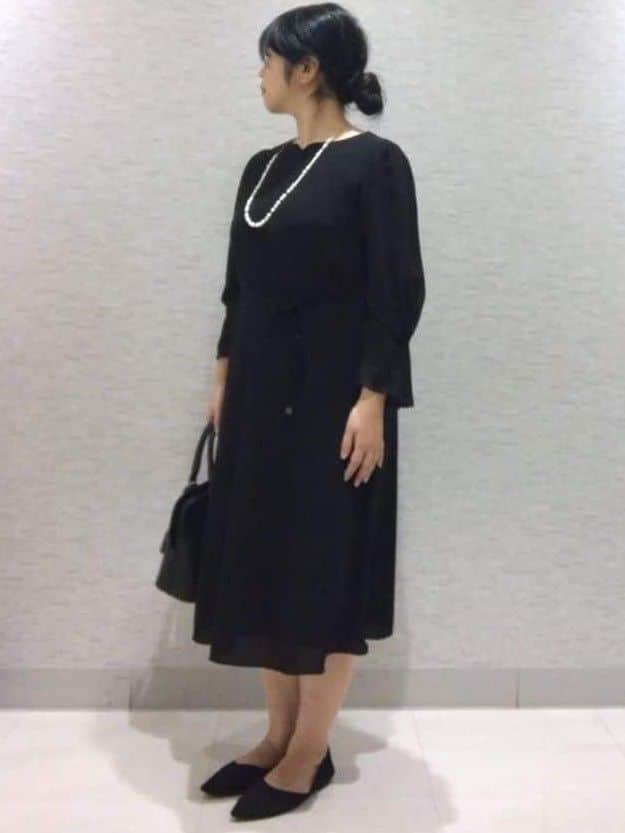 sakoさんの「Reflect｜【SS-4Lサイズ／付属リボン】スリーブデザインジョーゼットワンピース」を使ったコーディネート