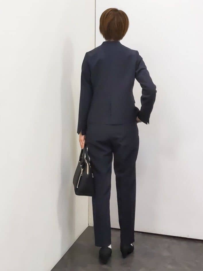 やまちゃんさんの「grove｜【マシンウォッシュ／防シワ/SS-3L】ストレッチノーカラージャケット」を使ったコーディネート