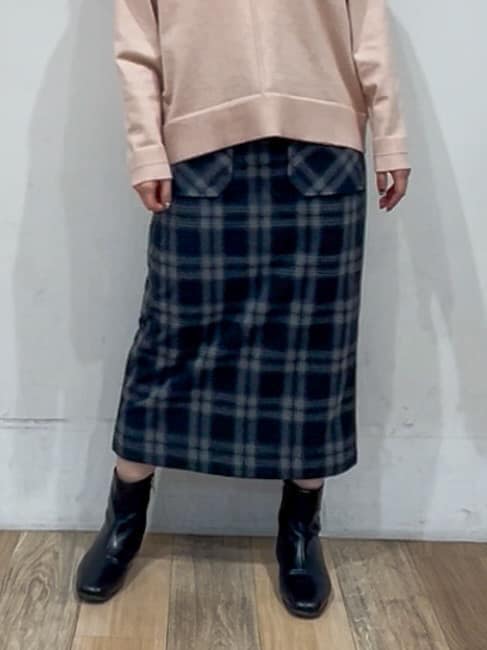 山さんさんの「grove｜【SETUP可能】冬から春まで心地よく　タック編みオーバーサイズニット」を使ったコーディネート