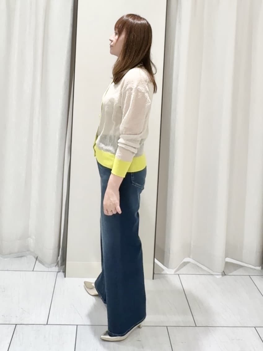 ʏᴜᴋɪᴋᴏさんの「UNTITLED｜【洗える】シアーニットカーディガン」を使ったコーディネート