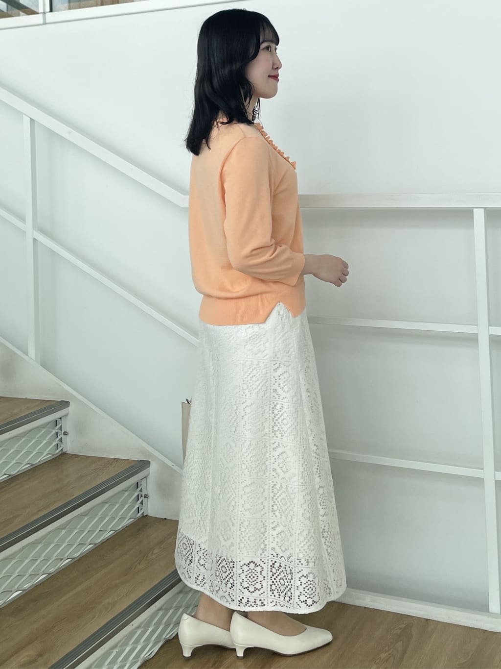 yukariさんの「Reflect｜フロントフリルデザインニット」を使ったコーディネート