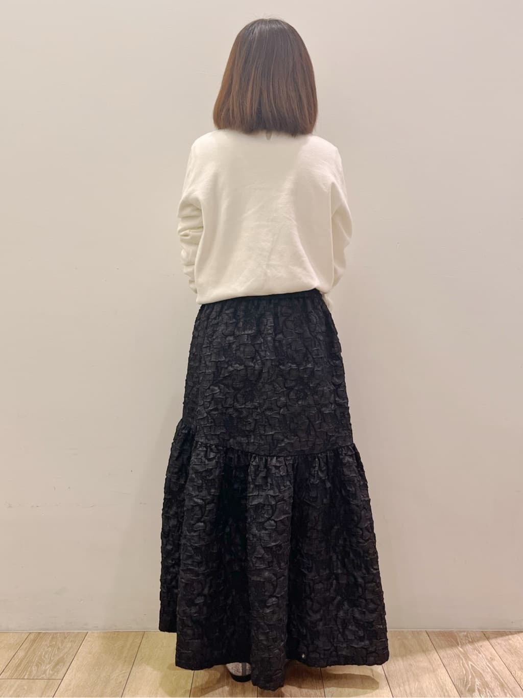 kcさんの「OPAQUE.CLIP｜襟フリルドッキングニット【洗濯機OK】」を使ったコーディネート